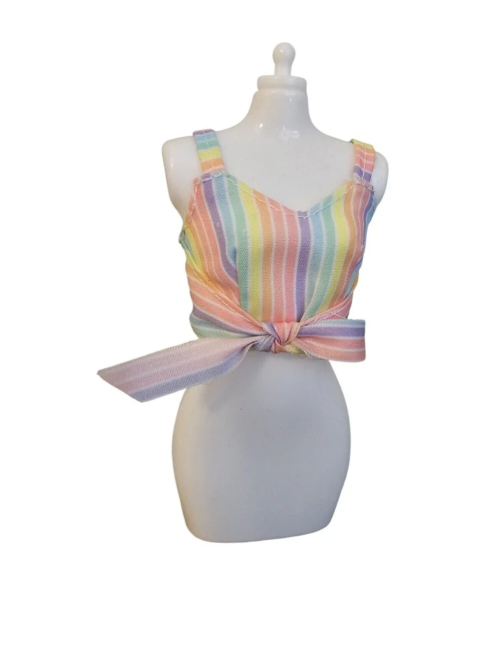 Barbie Clothes : Modern Striped Fashion Boho Style Summer Halter Top ~ Mattel
